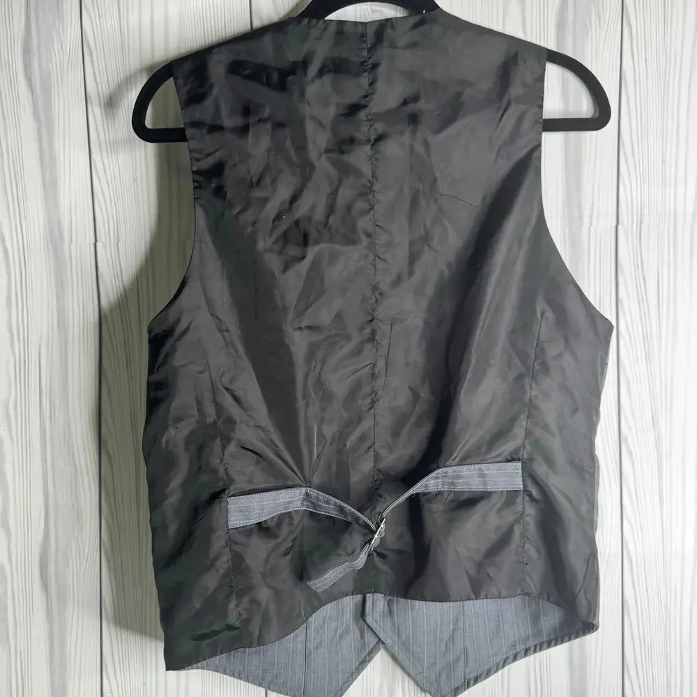 Rock & Republic Gray Zip Pockets Accent Men’s Vest Size M